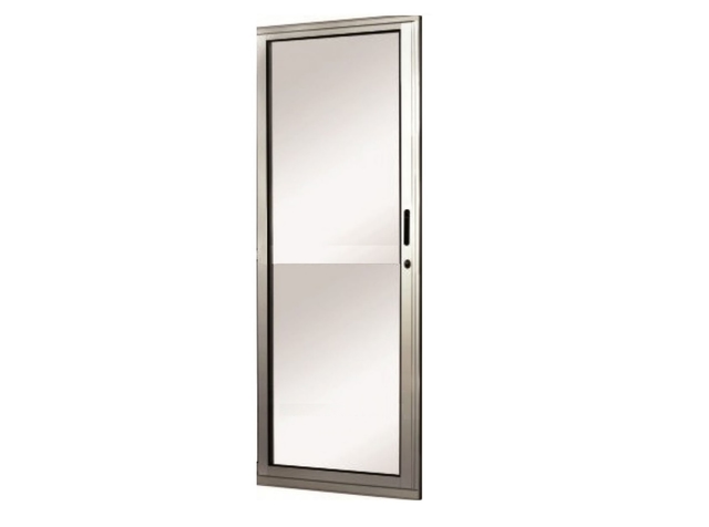 Porta em Alumínio Branco e Vidro