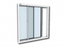 Janela de Alumínio Branco com Vidro Incolor 2 Folhas Larg.1,20mt x Alt.1,20mt