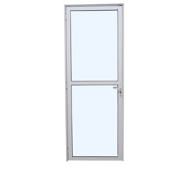 Porta Alumínio Branco Abrir Liso Incolor