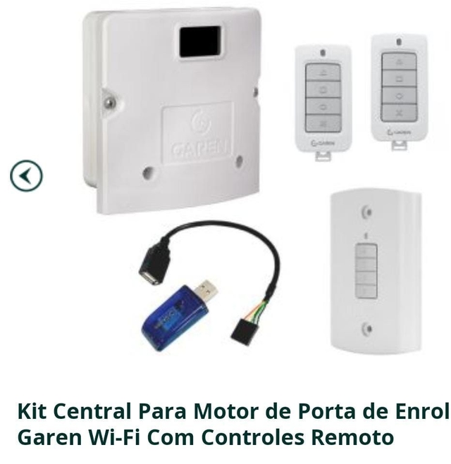 KIT CENTRAL P/ MOTOR DE PORTA DE ENROLAR GAREN WI-FI COM CONTROLES REMOTO