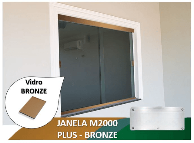 Janela M2000 Plus Bronze Vidro Bronze 6mm