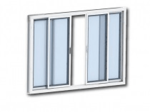 Janela de Alumínio Branco com Vidro Incolor 4 Folhas (M²)