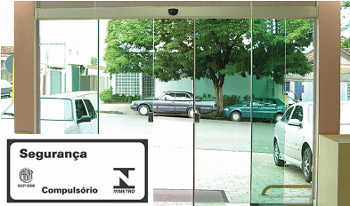 PORTA SOCIAL TORE BRUSHLESS FOSCA PARA 2 FOLHAS EM VIDRO COM 4,00mt DE LARGURA