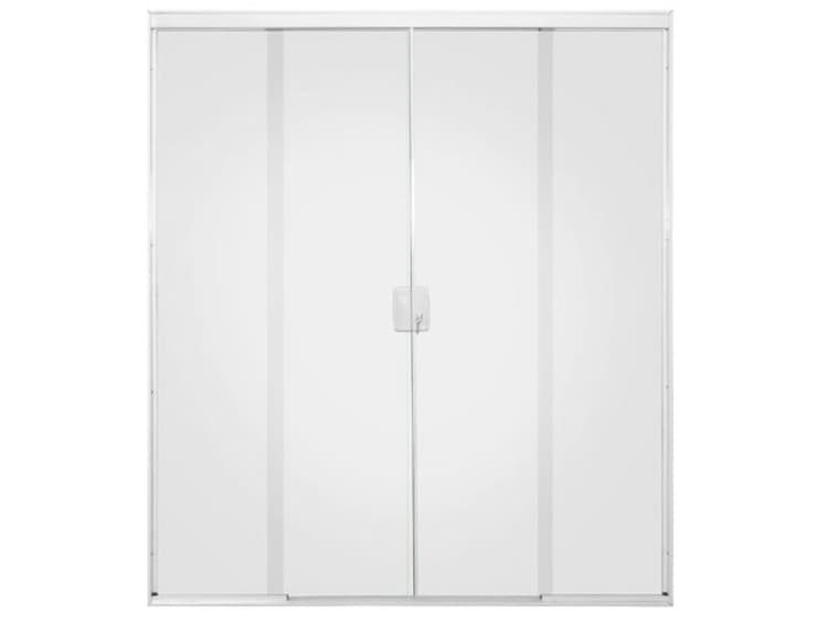 Porta de Vidro Plus Incolor 4 folhas 8mm com perfil Branco