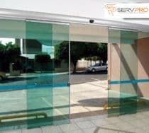 Porta Social Bona Flash JetFlex i BLDC Branca para 2 folhas em vidro com 2,00mt de largura