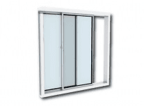 Janela de Alumínio Branco com Vidro Incolor 2 Folhas (M²)